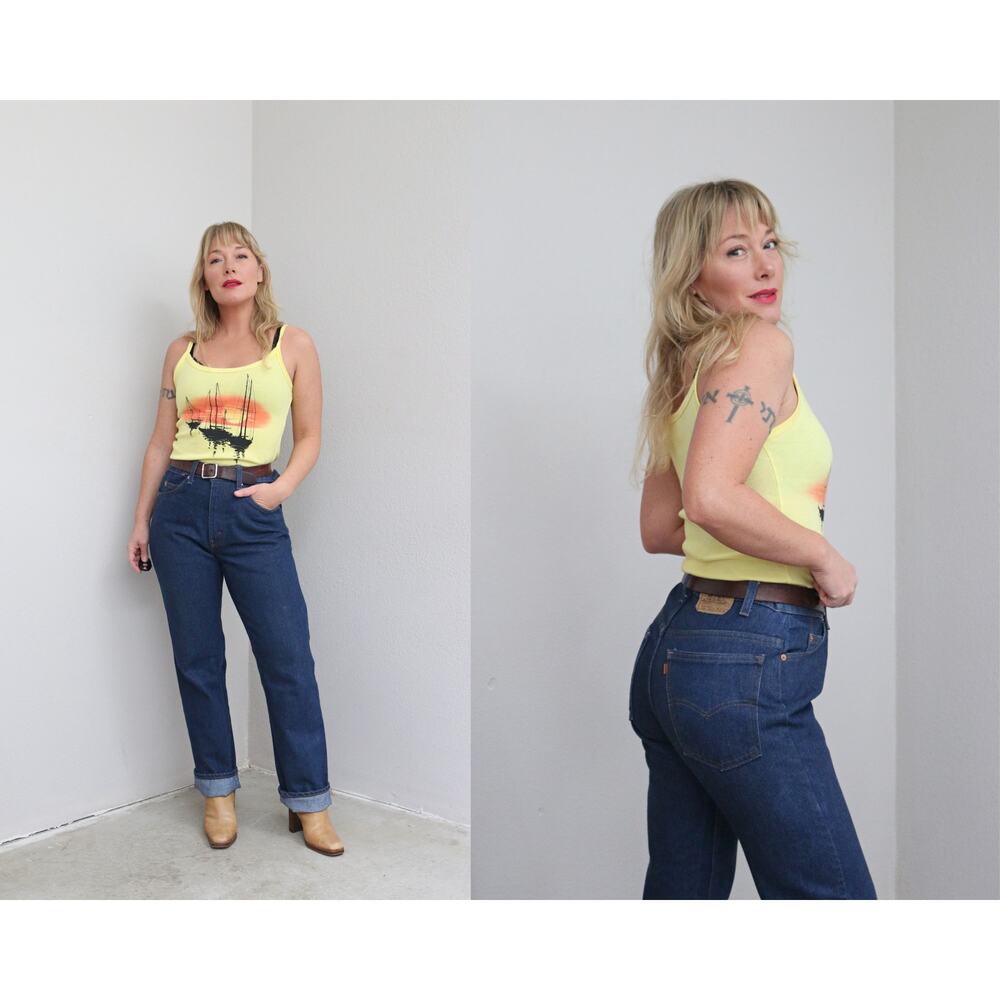 1980's Vintage Levi's US Made 509 Dark Wash Jeans Women's or Men's 32" 33" Waist